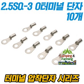 캠팜 2.5-3 2.5SQ O형 링타입 터미널 압착단자 (10개)