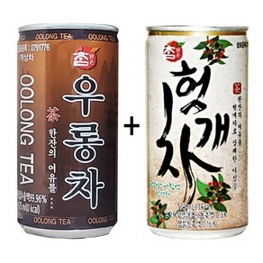 참맑은 우롱차 175ml(30캔) + 참맑은 헛개차 175ml(30캔), 175ml, 1개, 1개입