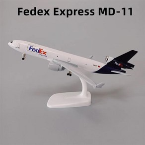 USA 에어 미국 세계 항공 보잉 747 B747 다이캐스트 비행기 모형 항공기 20cm, Fedex MD-11, 1개