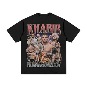 오토바이상의 복싱 Numagomedov 프린트 티셔츠 스포츠 Dagestan UFC MMA 피규어 빈티지 티 코튼 반팔 남성 Khabib, Tump31-JCS, S, 1개