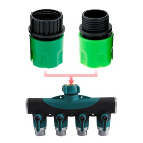 수도분배기 호스 연결구 육각 어댑터 아답터 커넥터, 1호스육각어댑터-수놈, 1개