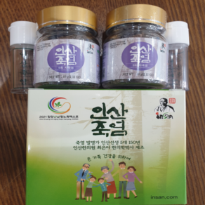 인산죽염 9회 자죽염 고체 60g 선물세트 + 휴대용 죽염통 2개 증정, 120g, 1개