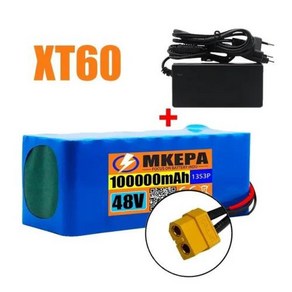 전기 자전거 스쿠터용 리튬 이온 배터리 팩 13S3P 48V 100000mAh 100Ah 1000W BMS 54.6V