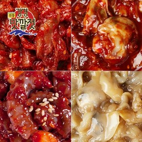 보섭이네푸드 [강경젓갈]전통 강경맛깔젓 4종 선물세트 3호 총2kg(창난젓+굴젓+낙지젓+조개젓 각500g씩), 1개, 2kg