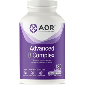 AOR 어드밴스드 B 복합 B1 B2 B3 B5 B6 B12 이노시톨 엽산 비오틴 180캡슐