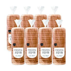 삼립 냉동 호밀식빵 8봉/카페 토스트 샌드위치 대용량 빵, 720g, 8개