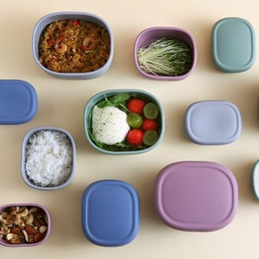 실리콘밥팩 냉장실 냉동실정리용기 반찬통 전자레인지 밀폐용기 3Size, 1개