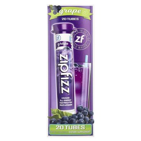 Zipfizz 에너지 드링크 믹스 포도 맛 튜브 20개 개당 11g(0.39oz), Zipfizz 에너지 드링크 믹스 ..., 220g