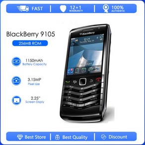 블랙베리 펄 3G 9105 리퍼브 정품 스마트폰 3G 와이파이 9105 휴대폰, 01 1 battey 1 chage, 01 CHINA, 01 Black