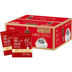 일본 UCC 장인의 커피 드립커피 드립백 티백 스페셜 블렌드 7g 120개, 달콤한 향기의 리치 블렌드, 120 개, 1개, 120개입, 840g