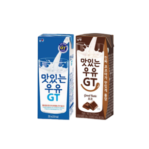 남양 맛있는우유gt (흰우유12+초코우유12) 총24팩, 200ml, 1세트