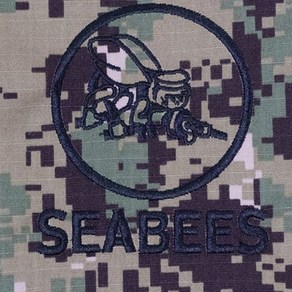 미해군 공병대 SEABEES 부대패치 밀리터리 부대 와펜 부착물