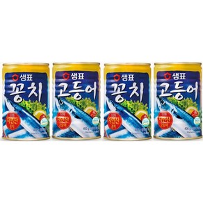 샘표 꽁치+고등어400g 2종 X 2세트 통조림캔, 400g