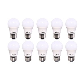 엘스토리몰 LED 인치구 G45 3W E26 인지구 전구, 주광색, 10개