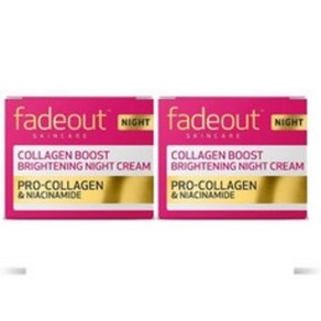 Fade Out 페이드아웃 콜라겐 나이트크림 50ml x2개 Collagen Boost Night Ceam, 2개