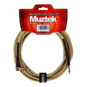 RETRO SOUND Cable 7m Angle Tweed/Muztek/ RS-700L TW/기타용 케이블 기타줄/ PLUG 1자+ㄱ자, 1개