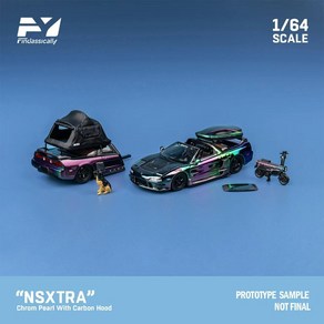 FY 1/64 Honda NSX TRA - 카멜레온 컬러 (트레일러 소포품 모두 포함), 1개