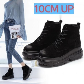 반부츠 여성 하이탑 숏 부츠 속굽 키높이10cm 신발