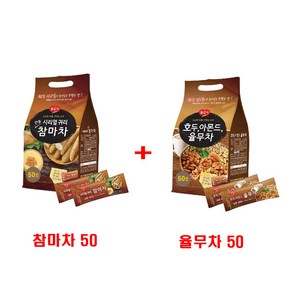 광야식품 뉴 시리얼 귀리 안동 참마차 스틱형 50포 1개 + 광야식품 호두 아몬드 율무차 스틱형 50포 1개, 50개입