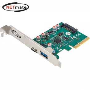 강원전자 넷메이트 NM-SWC07N USB3.1 Gen2 2포트 PCI Expess 카드(슬림PC겸용), 1개