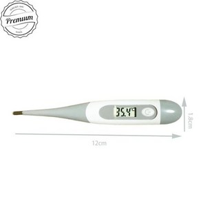 강아지 체온계 동물 애완견 키트 디지털 LED 장비 도구 부드러운 기구 양용 임상적 빠른 온도계 가축온도습도개, Gey MT