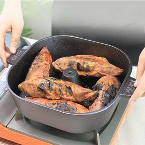 군고구마기계 장사 보온 미니 군고구마통 가스, 22cm (BBQ그릴+그릴집게)