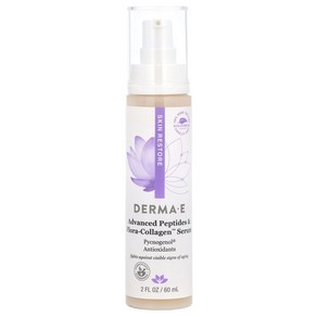 DERMA E 어드밴스드 펩타이드 플로라-콜라겐 세럼 60ml(2fl oz), 1개