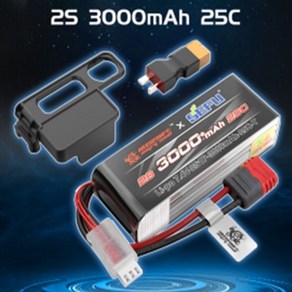 7.4V 3000mah 2셀 배터리 ** MJX 14209 /14210용 14301/14302/14303/16207/16208/16209/16210용, 1개