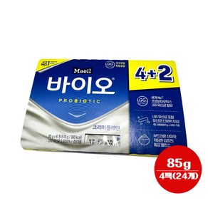 매일바이오 크리미 플레인 85g (6입)x4개 마일드한요거트, 24개