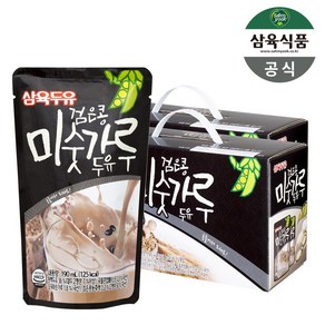 삼육 검은콩 미숫가루 두유 파우치 190ml, 30개