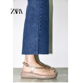 ZARA 자라 플랫폼 레더 쪼리 샌들