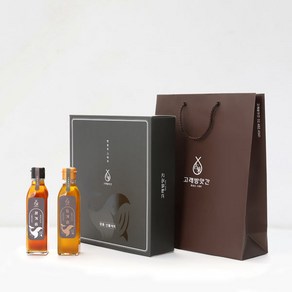 고래 명품2호 국산 참기름 들기름 명절 선물세트 180ml 행사 결혼 답례, 참기름180ml+들기름180ml, 1개