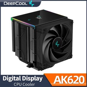 DeepCool 인텔 LGA2066 용 CPU 에어 쿨러 AK620 디지털 디스플레이 6 히트 파이프 트윈 타워 라디에이터 2011-v3 1700 1200 115X AM5 A