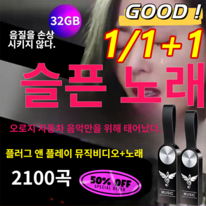 1/1+1차량용 USB 32G 미니 USB 유행가 카오디오 고음질 USB 카오디오블루투스, 32GB=2100곡&200동영상, 차량용 USB&PP 가방