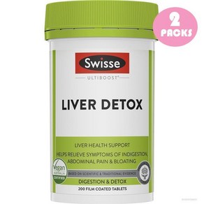 Swisse Ultiboost Live Detox 200 Tablets [호주발송] 스위스 얼티부스트 리버 디톡스 200정 2팩, 2개