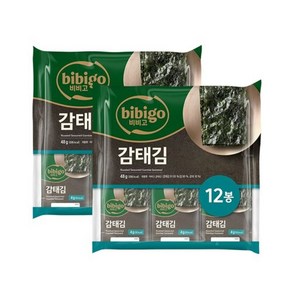 CJ제일제당 비비고 감태김 (4gx12ea) x2개, 48g, 2개