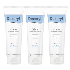 DEXERYL 덱세릴 극건성용 휴대용 페이스 바디 보습 크림 50g 3팩, 3개