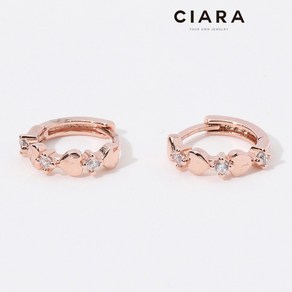 CIARA 14K Saviano 뜨레 하트 원터치 귀걸이(GoldPlated)