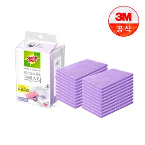 3M 크린스틱 베이킹소다 톡톡 시트타입(수세미형)20매, 1세트