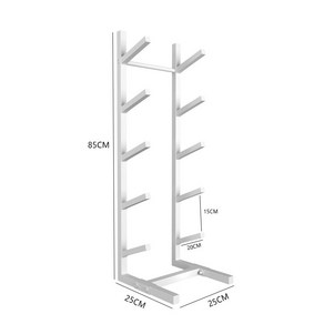 스노우 보드 거치대 7단 롱보드 매장 진열대 디스플레이 랙, 흰색 바닥(25x25x85CM) 5층, 1개