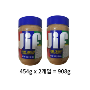 지프 크런치 땅콩버터, 454g, 12개