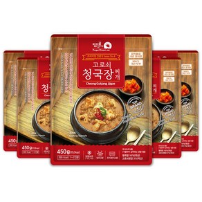 피아골미선씨 프리미엄 청국장찌개 450g x 5팩 구수한 감칠맛