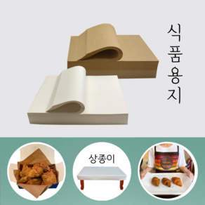 [정담팩] 크라프트지 50g 식품용지 포장지 2절 100매 4절 200매 8절 400매 등 베이커리 종이트레이 포장속지, 크라프트지 50g (양면), [K3] 4절(45*60cm) 200매, 100개