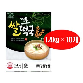 강원농산 전통쌀떡국1.4kg×10개, 10개, 1.4kg