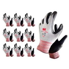 3M 프로그립 3000 NBR 코팅 안전 미끄럼 방지 장갑 10개입 / 3M NBR Coating Safety Gloves Progrip 3000 10pairs