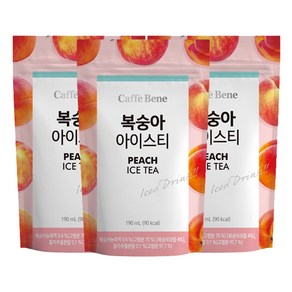 카페베네 복숭아아이스티, 190ml, 10개