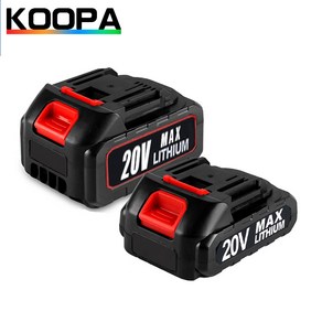 KOOPA TOOL 20V 충전식 배터리 3ah 1.5ah 전기 톱 렌치 드릴 앵글 그라인더 전동 공구 배터리 용 리튬 이온 배터리