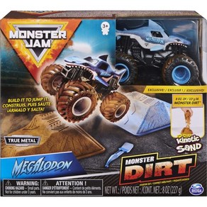 몬스터잼 메갈로돈 더트 스타터 세트 다이캐스트 트럭, Megalodon Mayhem +227g of Dit, 1개