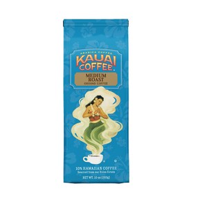 Kauai Hawaiian Gound Coffee Koloa Estate Medium 카우아이 하와이산 분쇄 커피 콜로아 에스테이트 미디엄 로스트(10온스) - 하와이 최대, 1개, 283g