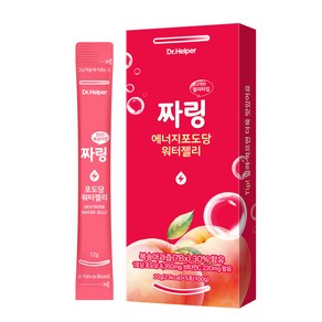 짜링 에너지 포도당 워터젤리 에너지젤 복숭아맛 스틱 5개입 4박스, 4개